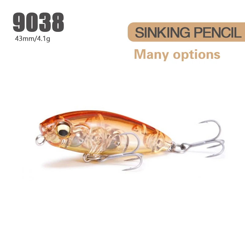 2021 Pencil Fishing Lure Sinking Weights 4.1g 43mm Winter Fishing Accessories Hooks Artificial Bait Goods Pike Lures Carp Fish