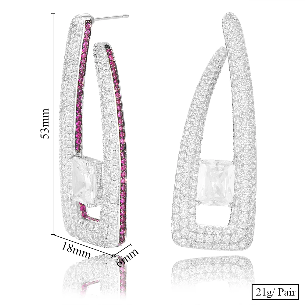 Брендовые уникальные дизайнерские модные длинные серьги прозрачные Австрийские