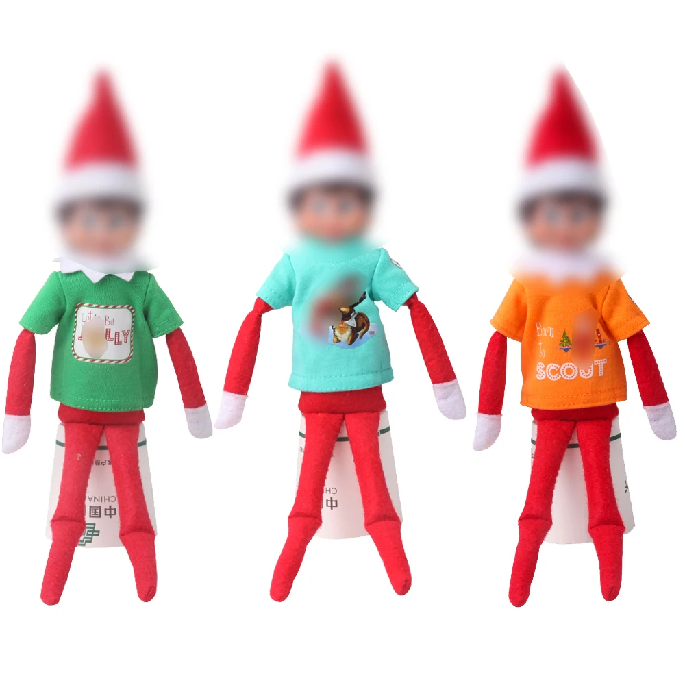 Christmas Elf Doll Clothes 3 Pcs/Set Robe Raincoat Skirt T-shirt Dress Toys For Children Accessories Gift （No Doll）m2 | Игрушки и