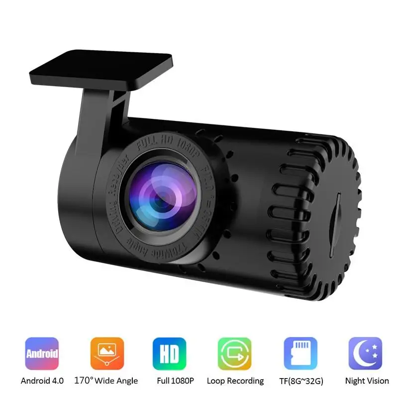 

1080P HD автомобильная видеокамера ночного видения видеорегистратор Android USB 170 ° широкоугольный Автомобильный видеорегистратор скрытый Автомо...