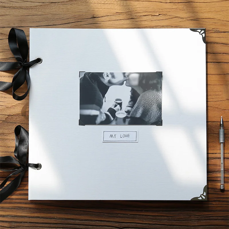 

Large-capacity inner page DIY Interstitial Album This Collection of Retro Black Handmade Album Classmates Memoirs