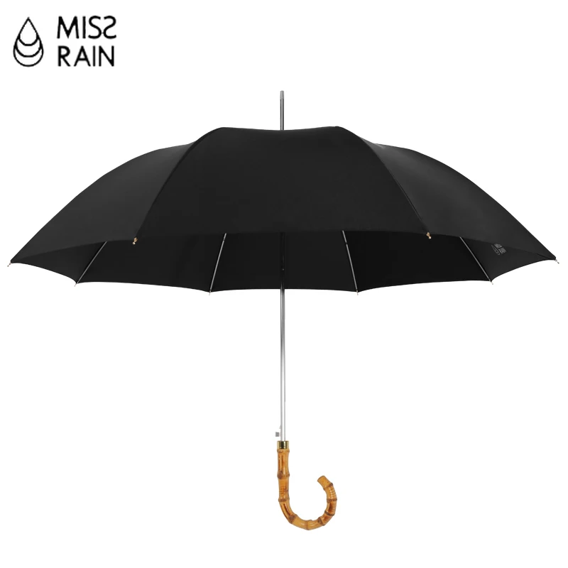 Offerte MissRain Grandi Uomini Ombrello Antivento Manico Lungo Creativo Forte Signore Retro Manico Di Bambù Ombrello Affari Corporation Regalo