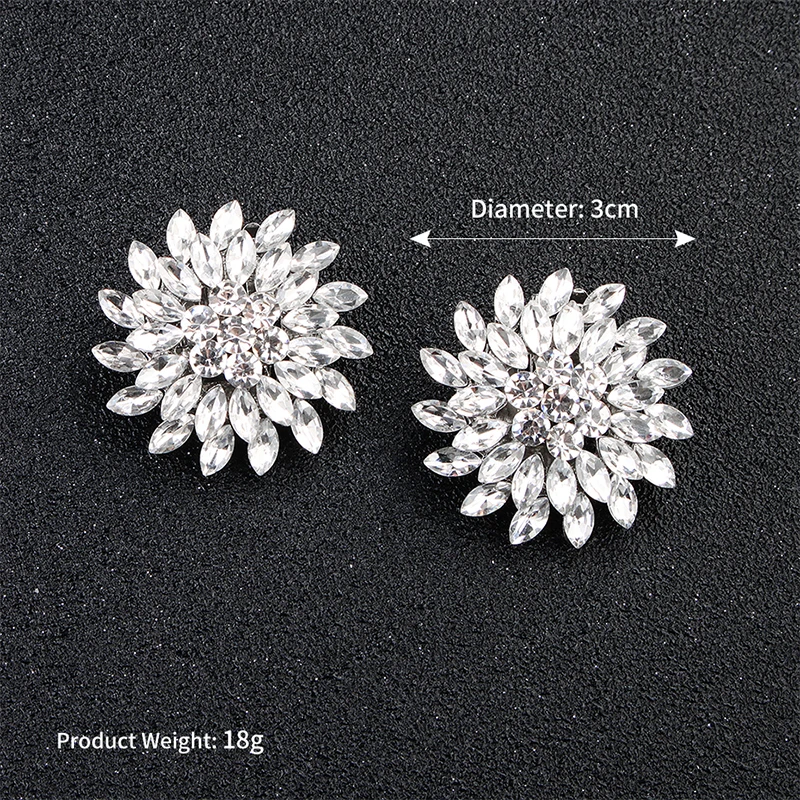 

NPASON Flowers Wedding Shoe Buckle Austrian Crystal Shoe Clips Bridal Jewelry Shoe Accessories