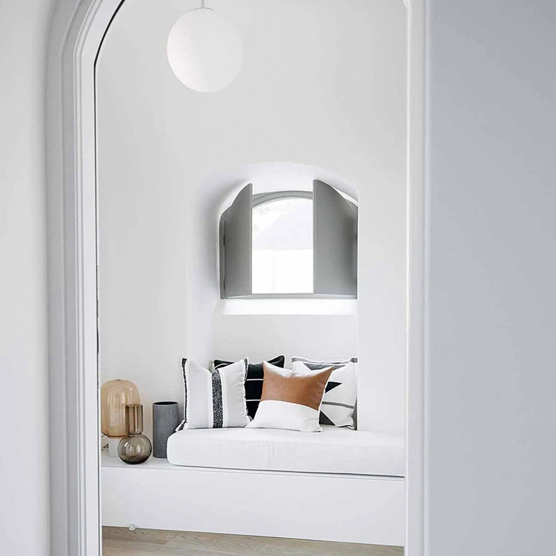 

Decorative Throw Pillow Covers Only For Couch, Sofa, Or Bed Set Of 4 18X18 Inch Modern Design Short Plush Black White Geometric