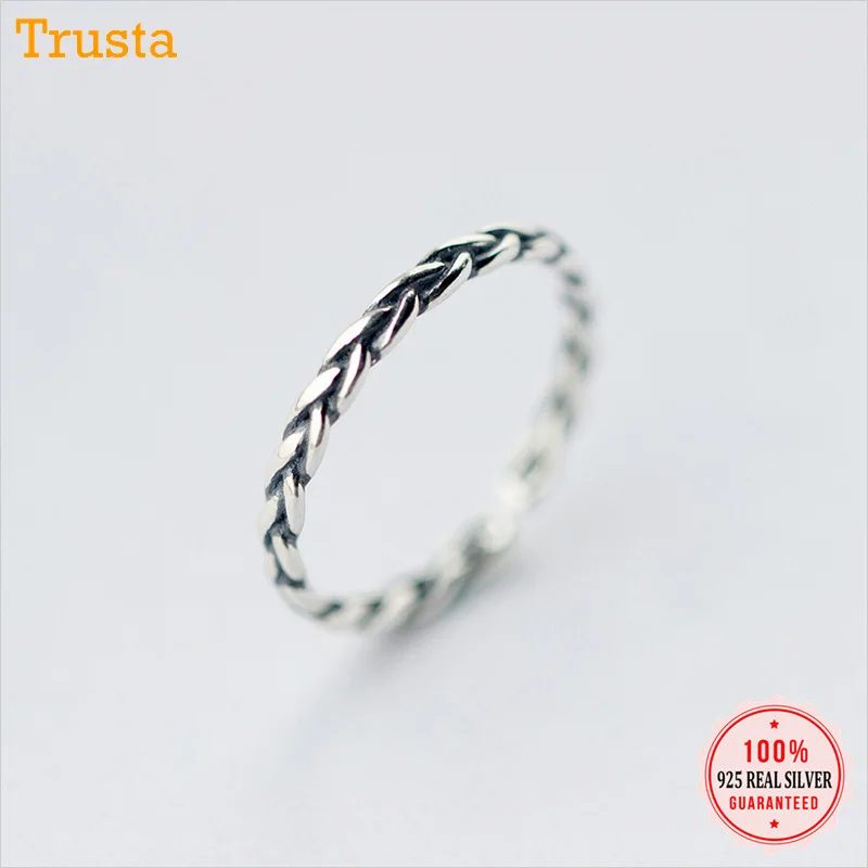 Trustdavis 100% 925 цельное Настоящее тайское Серебряное Плетение коктейльное Открытое