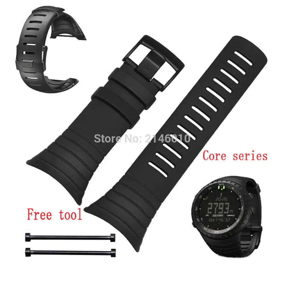 Резиновый ремешок для ремешка для часов для основной выпуск SUUNTO, SS014993000 SS013336000 T1 T1C T3 T3C T3D T4C T4D SS012801000 SS012804000