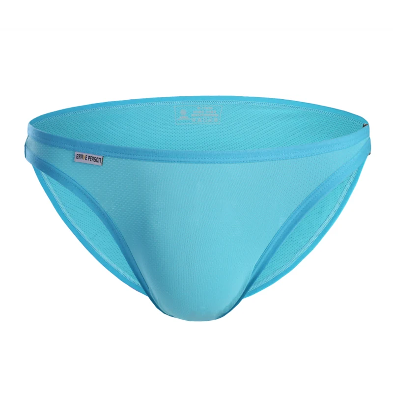 Мужские трусы брифы Brave Person из нейлоновой сетки дышащее нижнее белье модные с