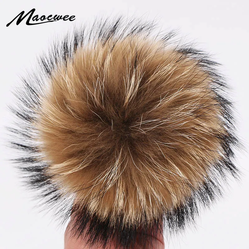 

Real Fur Pompoms 15cm DIY Hat Decorate Raccoon Fur Pom Poms Balls Abduction Pin Natural Fur Pompon For Hats Shoes Accessories