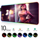 Аксессуары для геймеров Tifa, RGB коврики для мыши для девушек, финальный большой светодиодный коврик для мыши, сказочный коврик для мыши с подсветкой, светящийся подсветкой, коврик для мыши, Настольный коврик