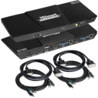 KVM переключатель 4K HDMI двойной порт монитора 4 вход (2 HDMI + 2VGA) 2-портовый выход (HDMI) KVM Переключатель HDMI Поддержка порта USB 2,0 4K @ 60 Гц