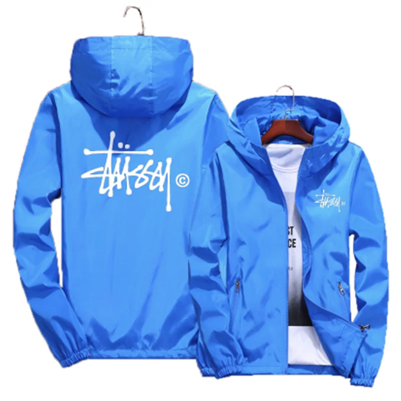 

spring and summer new pilot jacket men and women casual windbreaker zipper thin section hooded men's jacket M-7XL