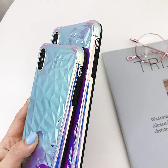 Роскошный Серебряный чехол для телефона с лазерной сеткой Iphone 11 pro max Xs Max мягкий
