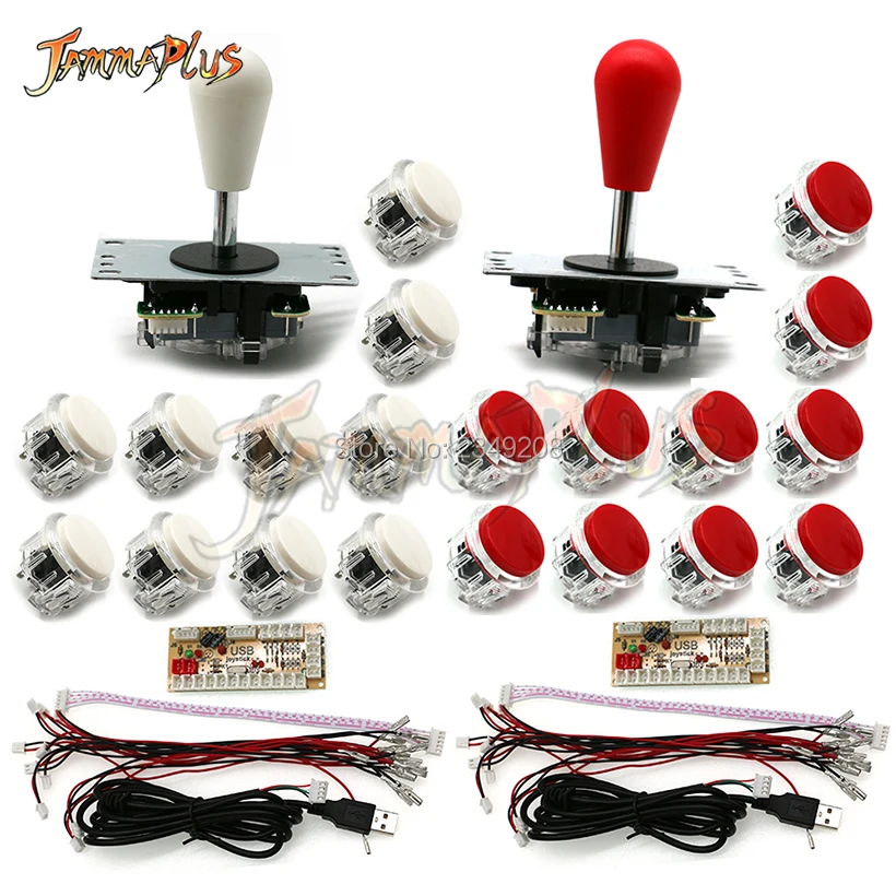Нулевая задержка игровой джойстик DIY Kit USB энкодер для ПК raspberry Pi 4/8 позиционный джойстик с Американский мяч+ 30 мм кнопки