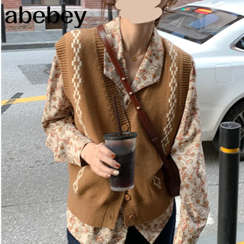 

Осенний винтажный стильный клетчатый однобортный женский свитер, женские вязаные свитера, кардиган для женщин