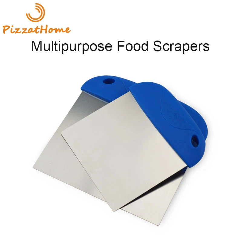 Нож для пиццы PizzAtHome из нержавеющей стали приготовления еды скребок с резиновой