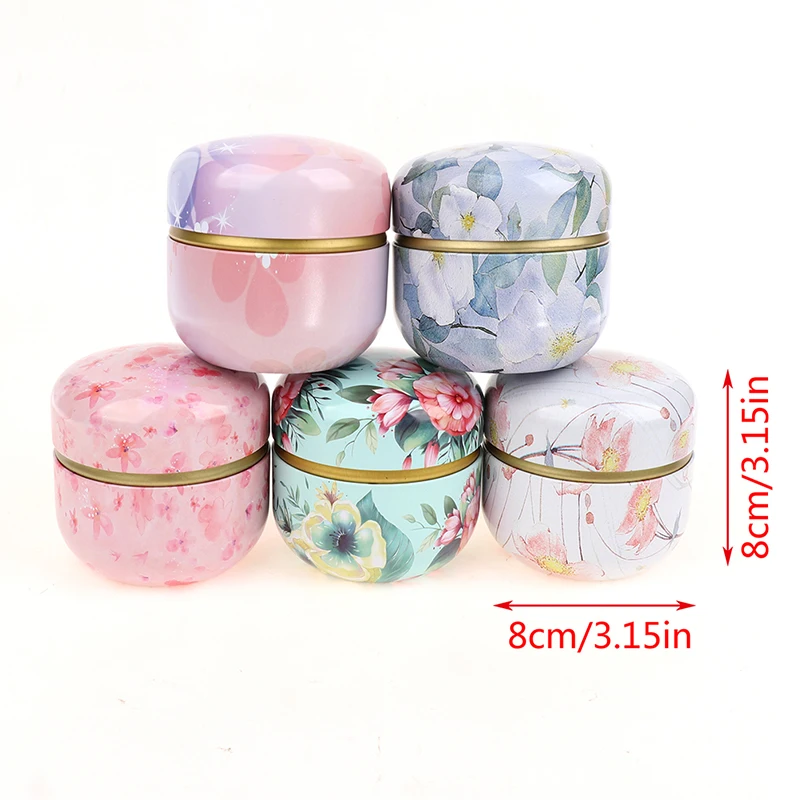 

1PC Tea Containers Candle Cans Candy Snacks Small Round Cans Mini Portable Tin Cans Packaging