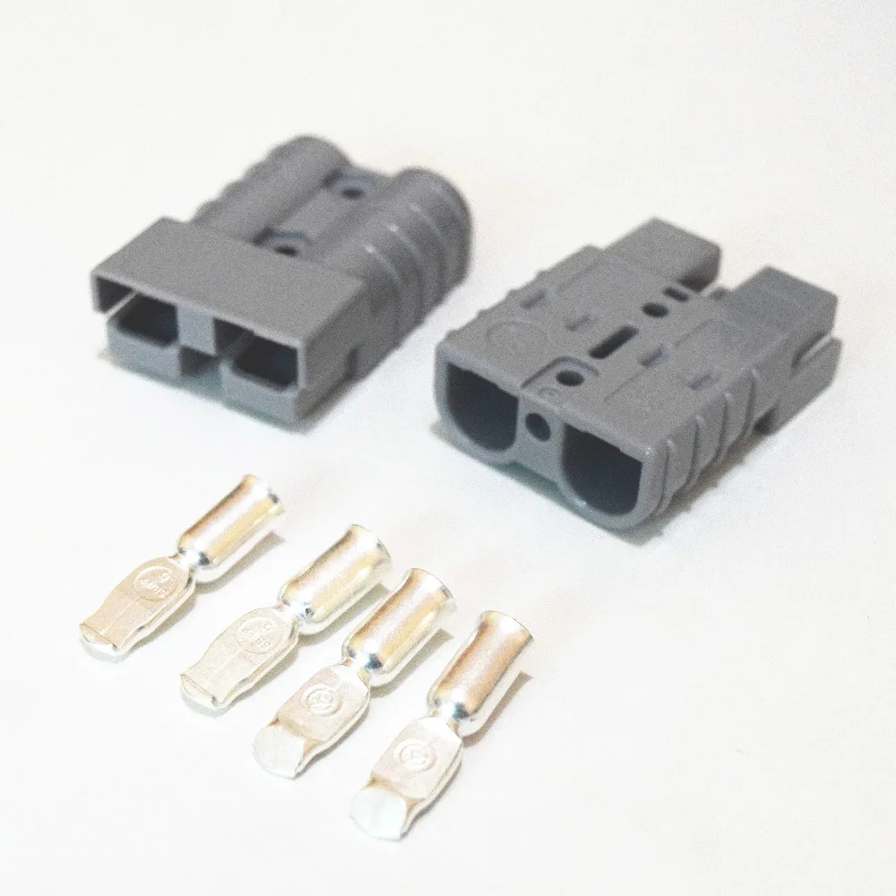 Новый 600 в 50A 6AWG 2x медный серебристый аккумулятор быстрый разъем комплекте
