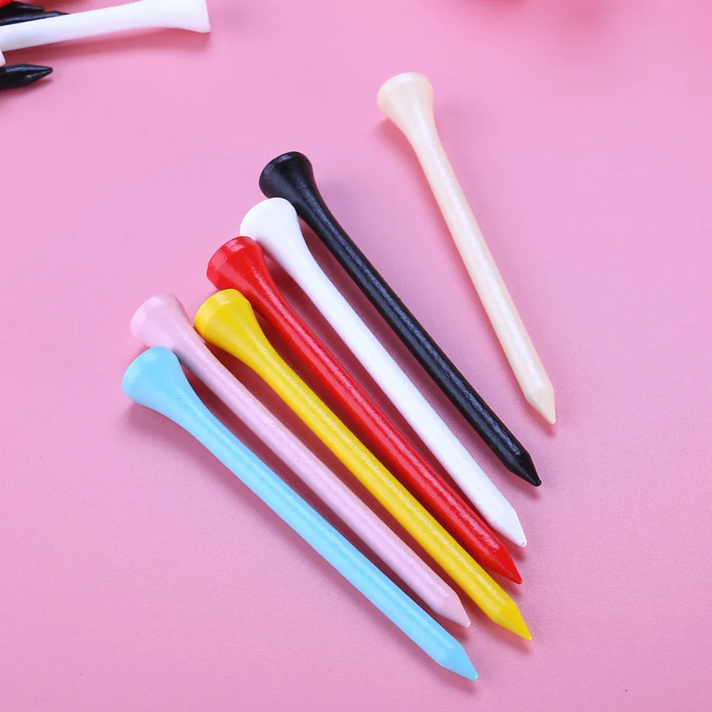 

100pcs 83mm Wooden Tees (Random Color)