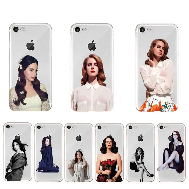 

YNDFCNB Lana Del Rey Phone Case For iphone 13 X XS MAX 6 6s 7 7plus 8 8Plus 5 5S SE 2020 XR 11 11pro max Clear funda Cover