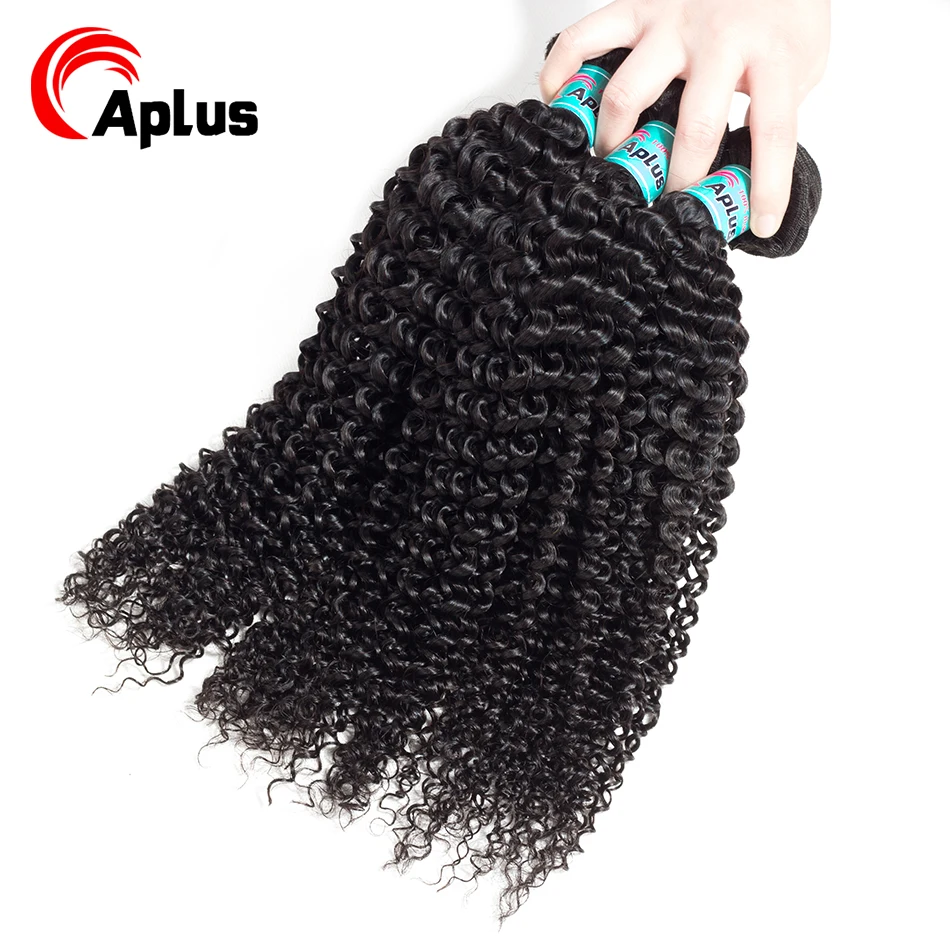 Aplus камбоджийские кудрявые волосы человеческие волнистые пряди натуральный цвет