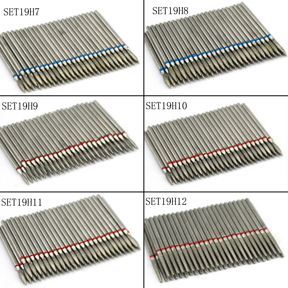 50 шт алмазные фрезы для маникюра кутикулы чистке с алмазным напылением Фрезер