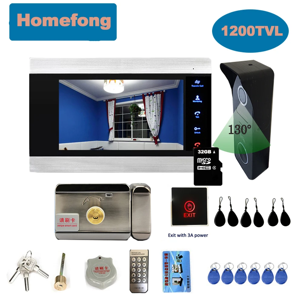 

Dragonsview Video Intercom Door Lock System Video Door Phone Doorbell Camera Home Intercom Security Record Motion Detection