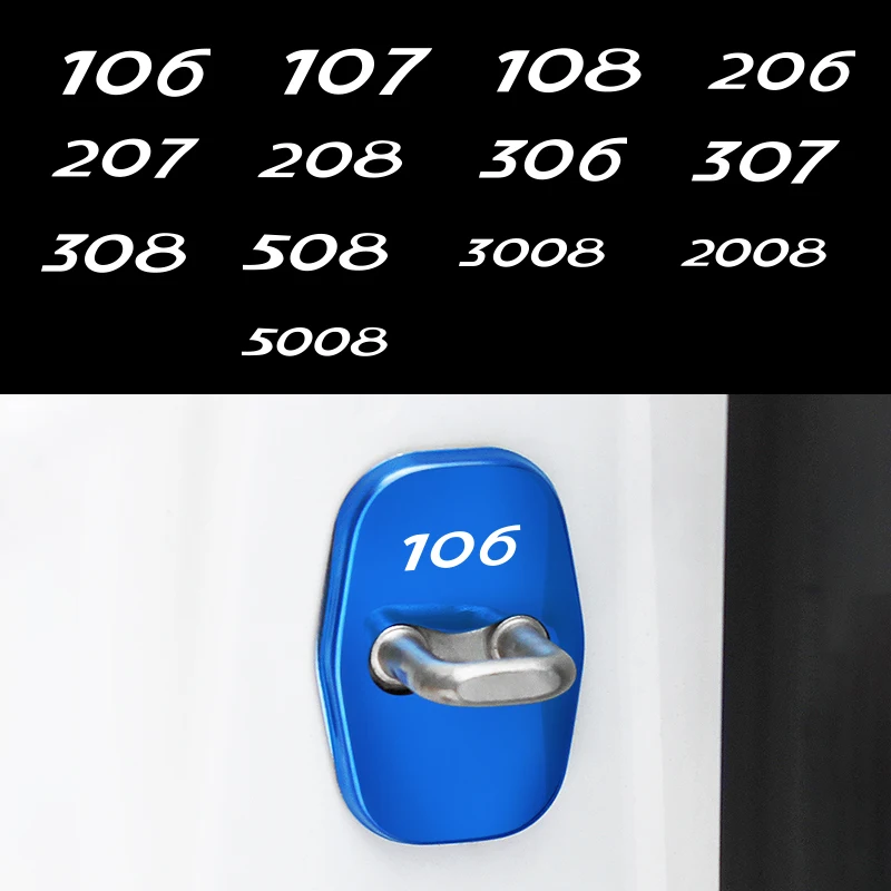 4 шт Анти-ржавчины крышка дверного замка автомобиля защиты с пряжкой для Peugeot 106 107