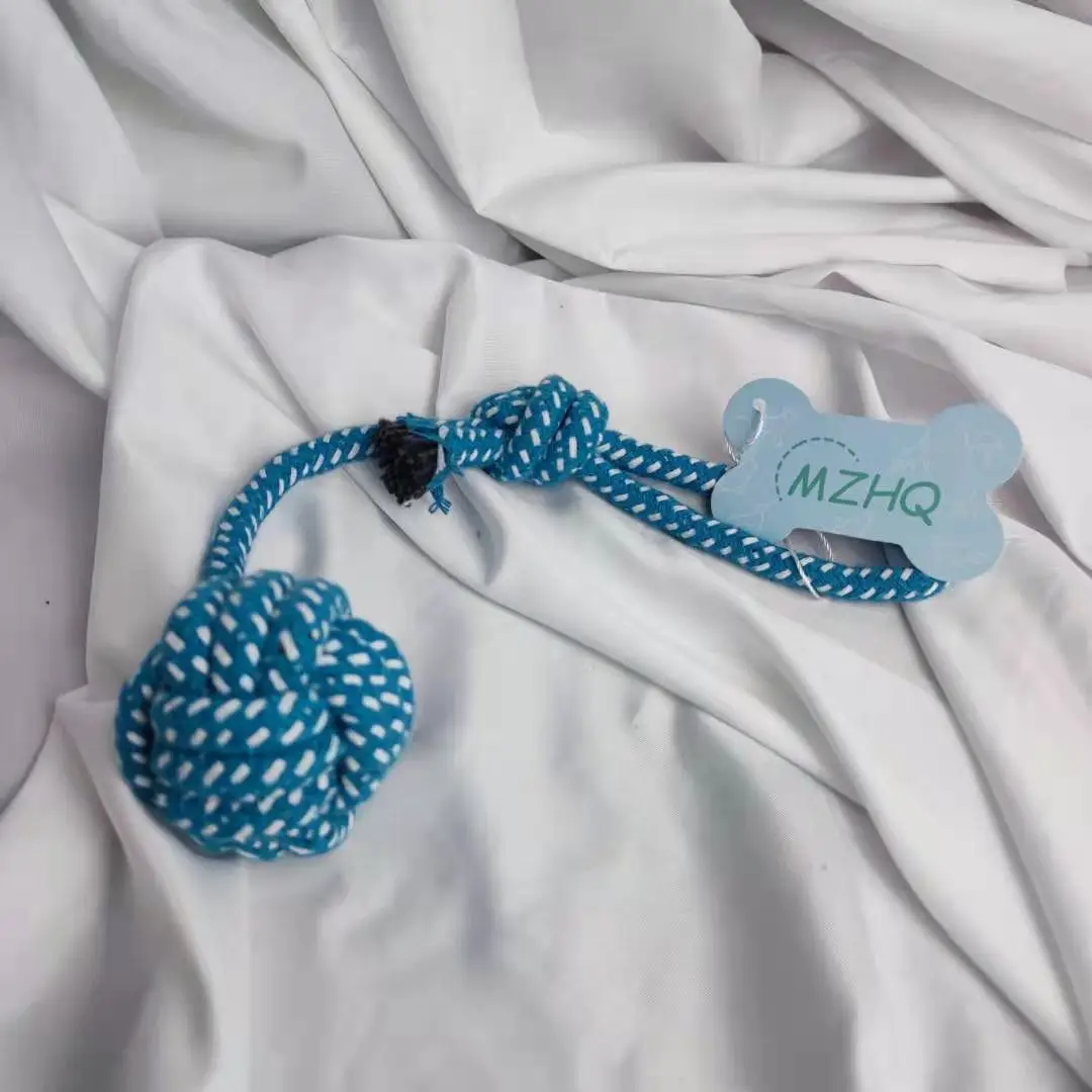 MZHQ Interactive Dog Training Bite-Resistant Toy Ball Soft Cotton Rope Woven Pet Labrador Molar Dogs Gift Toys | Дом и сад