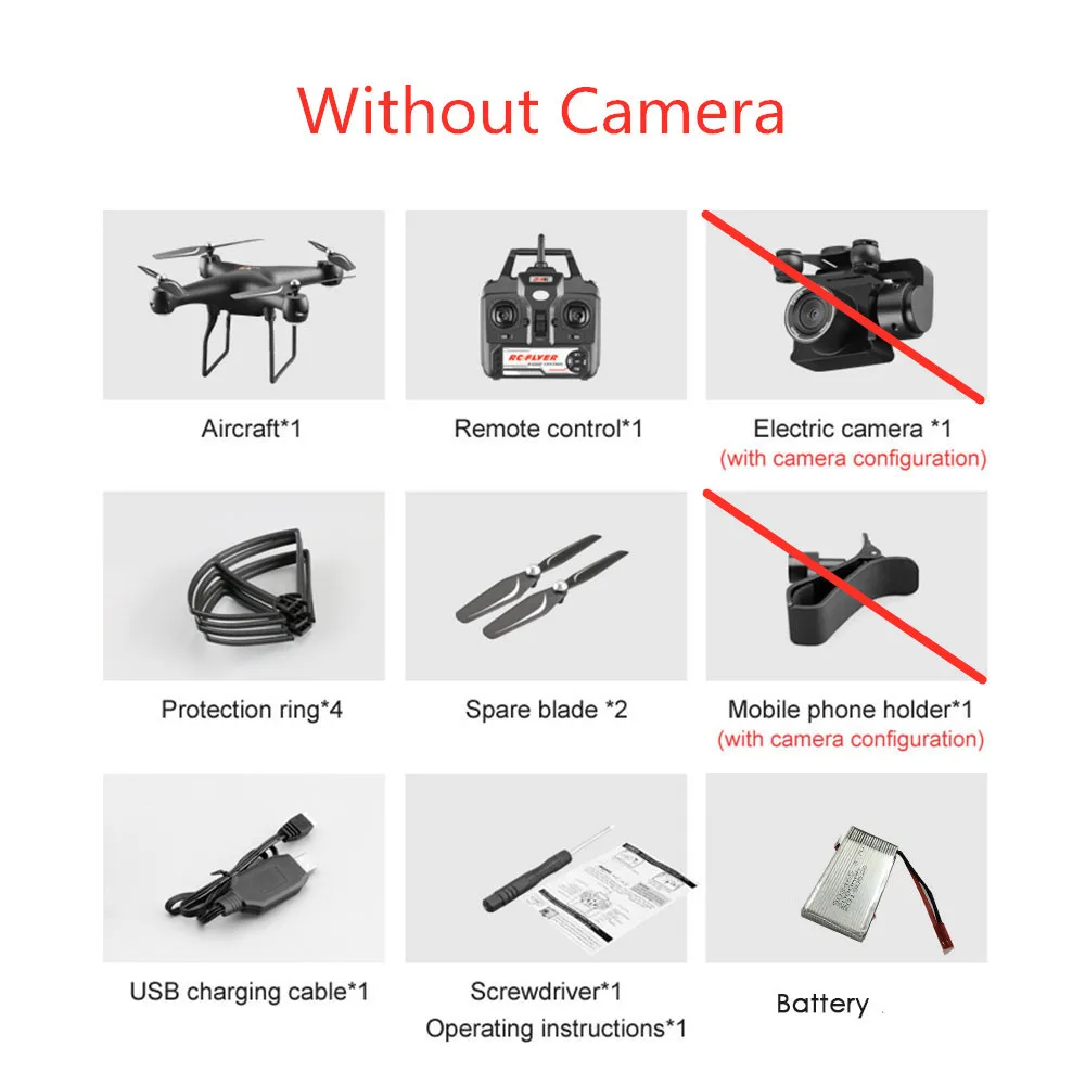 Without Camera Black Дрон S32T Поворотная камера HD Антенна Quadrangle wifi fpv Дрон RC вертолет камера Вертолет камера Квадрокоптер полёт 20 минут - Цвет: Without Camera Black