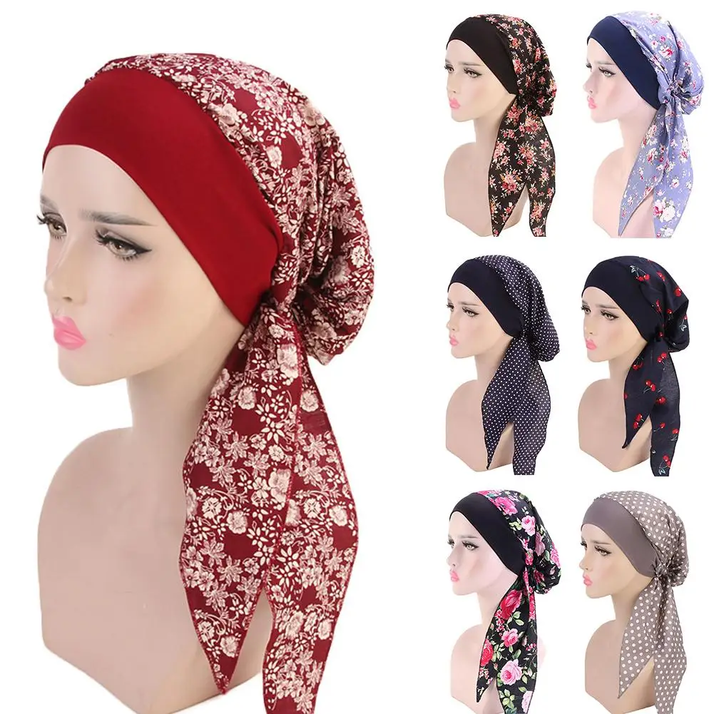 

Ethnic Women Pirate Cap Pastoral Elastic Cotton Turban Hat Head Scarf Bandana Pirate Cap Headwear Hair Jewelry