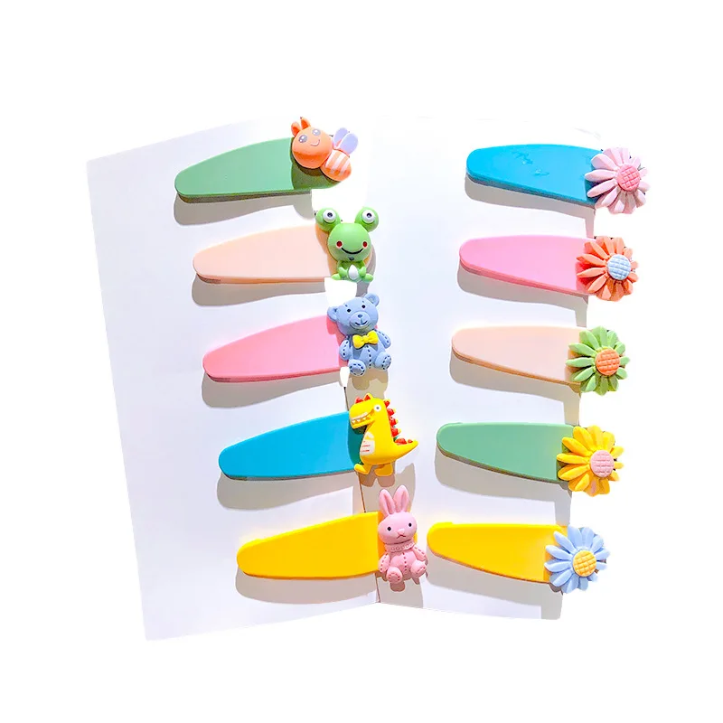 

5 Pcs/Set Candy Color Cute Korean Style Hair Accessories Hair Clips For Children Girls Lovely Fruit Flower Headwear Ornament