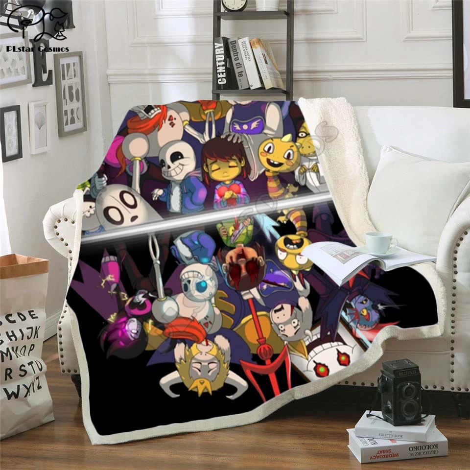 

UNDERTALE PacifistGenocide Fleece Blanket Plush 3d Printed for Adults Sofa Sherpa Fleece Bedspread Wrap Throw Blanket