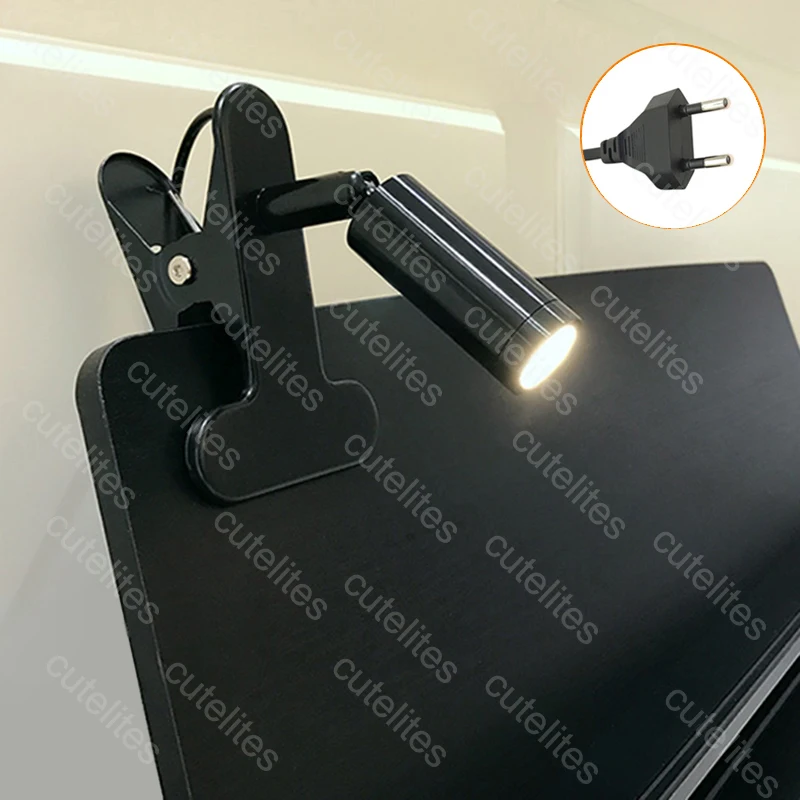 Светодиодная настольная лампа с зажимом 220 В ЕС Гибкая прикроватная светильник