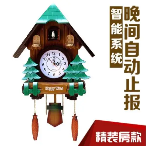 

Cuckoo European Style Wall Clock Pendulum Retro Living Room 3d Bird Clocks Wall Digital Horloge Murale Home Decor Watch KK60WC