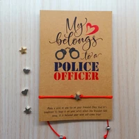 police officer mom police officer girlfriend bracelet my heart belongs to a police officer love my police officer