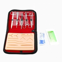 surgical suture practice kit medical needle scissors tool reusable silicone fake skin simulation wounds training teaching model