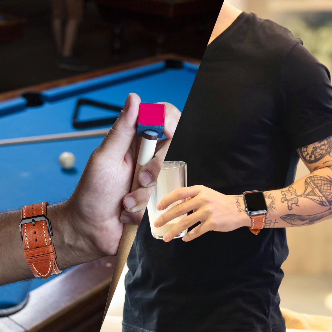 Top Quality Leather Band For Apple Watch 45mm 41mm 44mm 40mm 42mm 38mm Series 7 6 SE 5 4 3 Bracelet  Accessories iWatch Strap