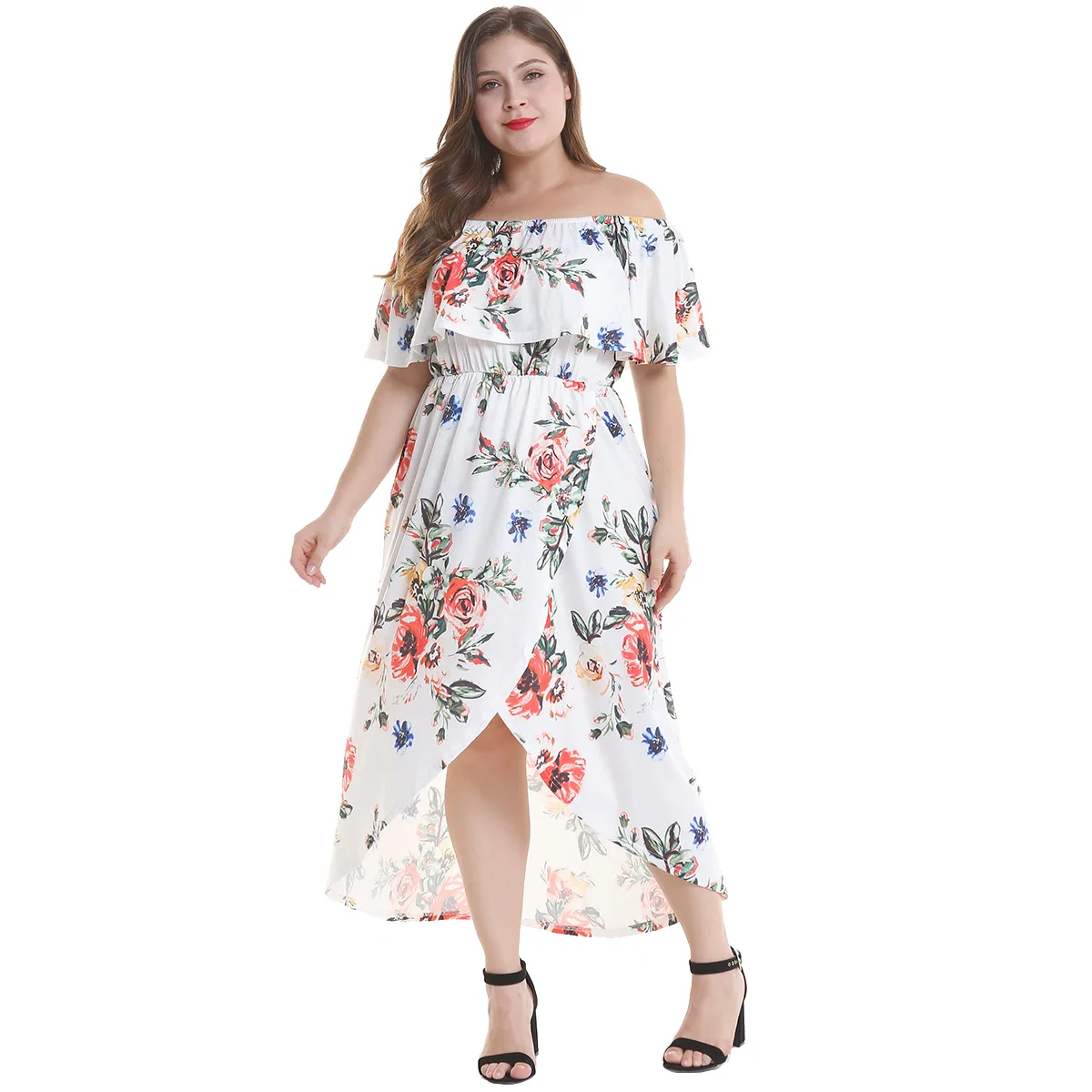 Модное повседневное летнее богемное пляжное платье больших размеров женские