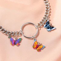 bohemian multilayer necklaces for women men colorful butterfly portrait chokers trendy new jewelry gifts