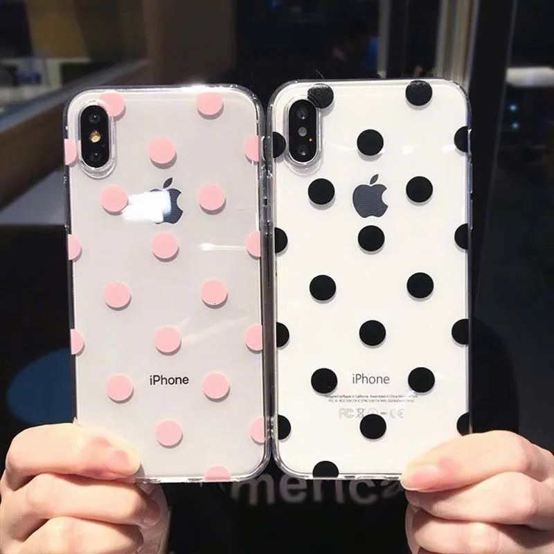 Прозрачный бордовый чехол для телефона s iphone XS Max XR X 8 7 6 6S Plus 5 5S SE в горошек с