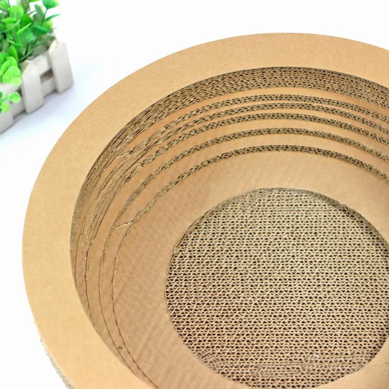 

Cat Corrugated Paper Scratch Board Toy Bowl Shape Cat Box Nest Pet Bed Mat Cat Bed Sofa Pad Grinding Claw Cat Scratch Pad Toy