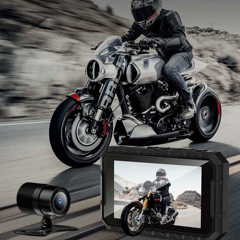 3 дюймовый вождения мотоцикла Регистраторы спереди HD камера заднего вида + 1080P