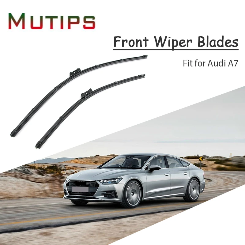 

1Set Rubber Car Front Wiper Blade Kit For Audi A7 2015 2014 13 12 11 2010 Modify Windscreen Accessories