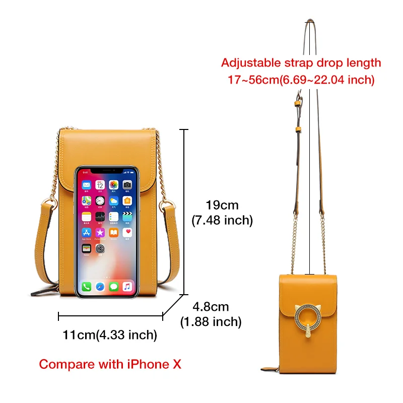 FOXER Women Cellphone Bags Girl Mini Crossbody Bag High Quality Small Flap Fashion Female Shoulder Bag Lady Phone Bag Qute Bags