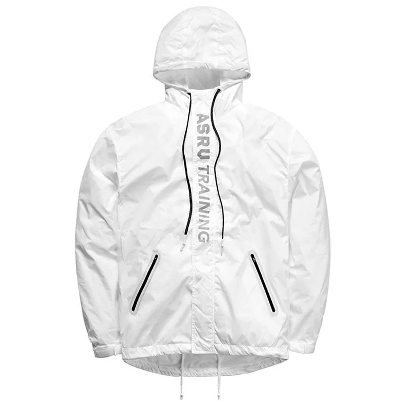 

Men Fashion Long Sleeve Jacket Letter Reflective Outdoor Casual Warm Autumn Hoodies Coats