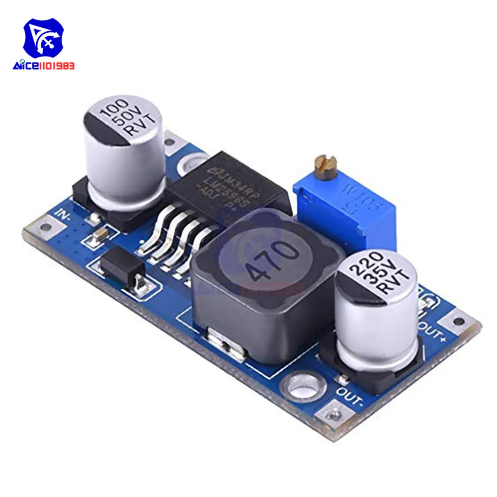 Diymore LM2596S DC 3 2 40 В до 1 25 35 в 3A Регулируемый понижающий преобразователь модуль