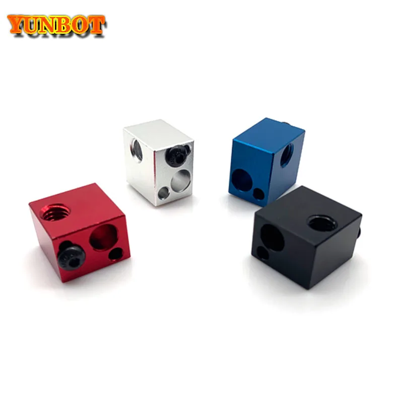 

Блок с подогревом для 3D-принтера Makerbot алюминиевый нагревательный блок MK7 MK8, экструдер V6 J-head, нагревательный блок 16*16*12 мм, 1 шт.