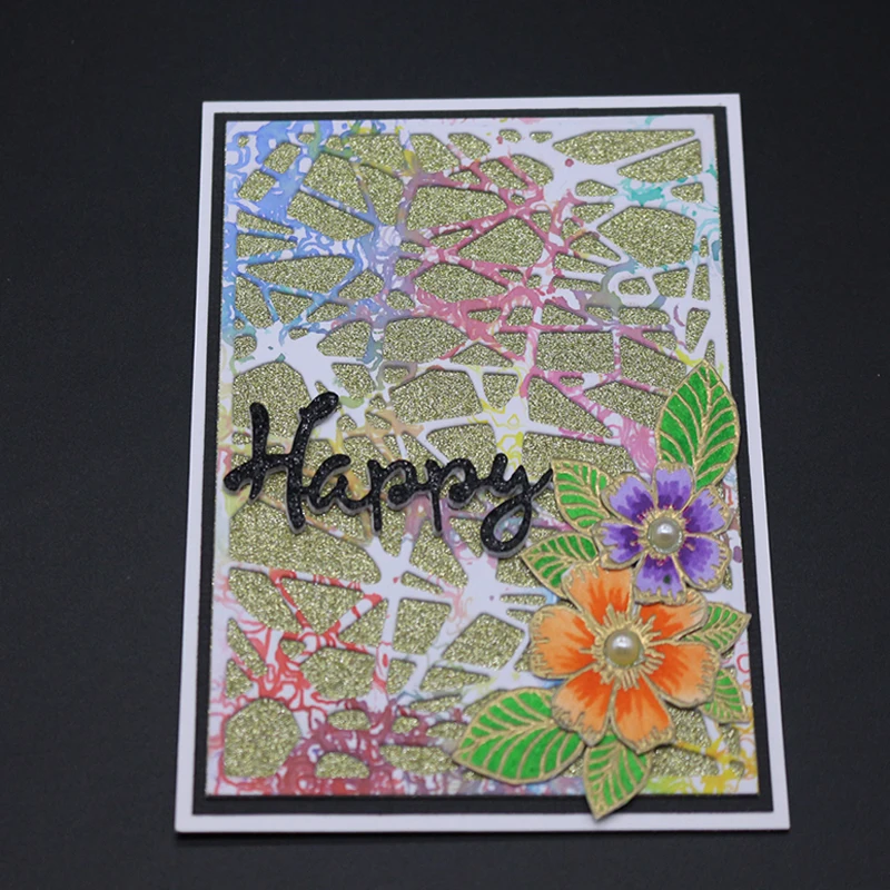 ZATBWS красочная сетка для резки штампов DIY скрапбукинга декоративное тиснение Stencial