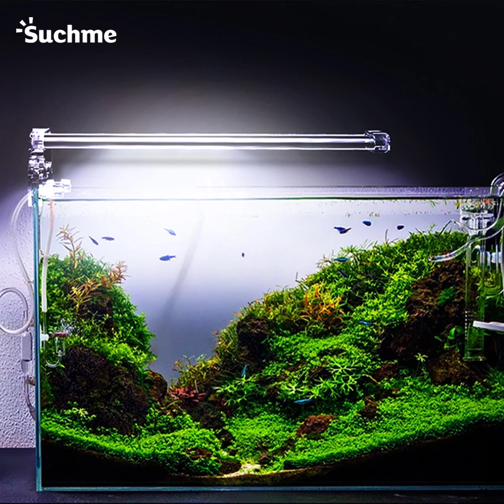 Светодиодный светильник для аквариума прищепка с кристаллами лампа растениями