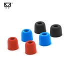 Оригинальные амбушюры KZ 3 пары (6 шт.) с шумоизоляцией, удобные амбушюры из пены с памятью, амбушюры для наушников, наушников, красного, синего цвета